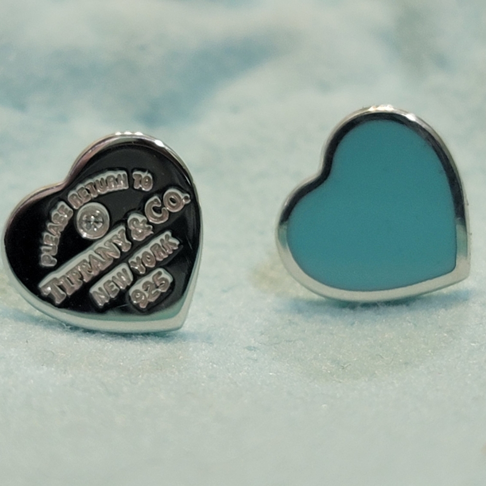 Tiffany & Co. Diamond Enamel Earrings